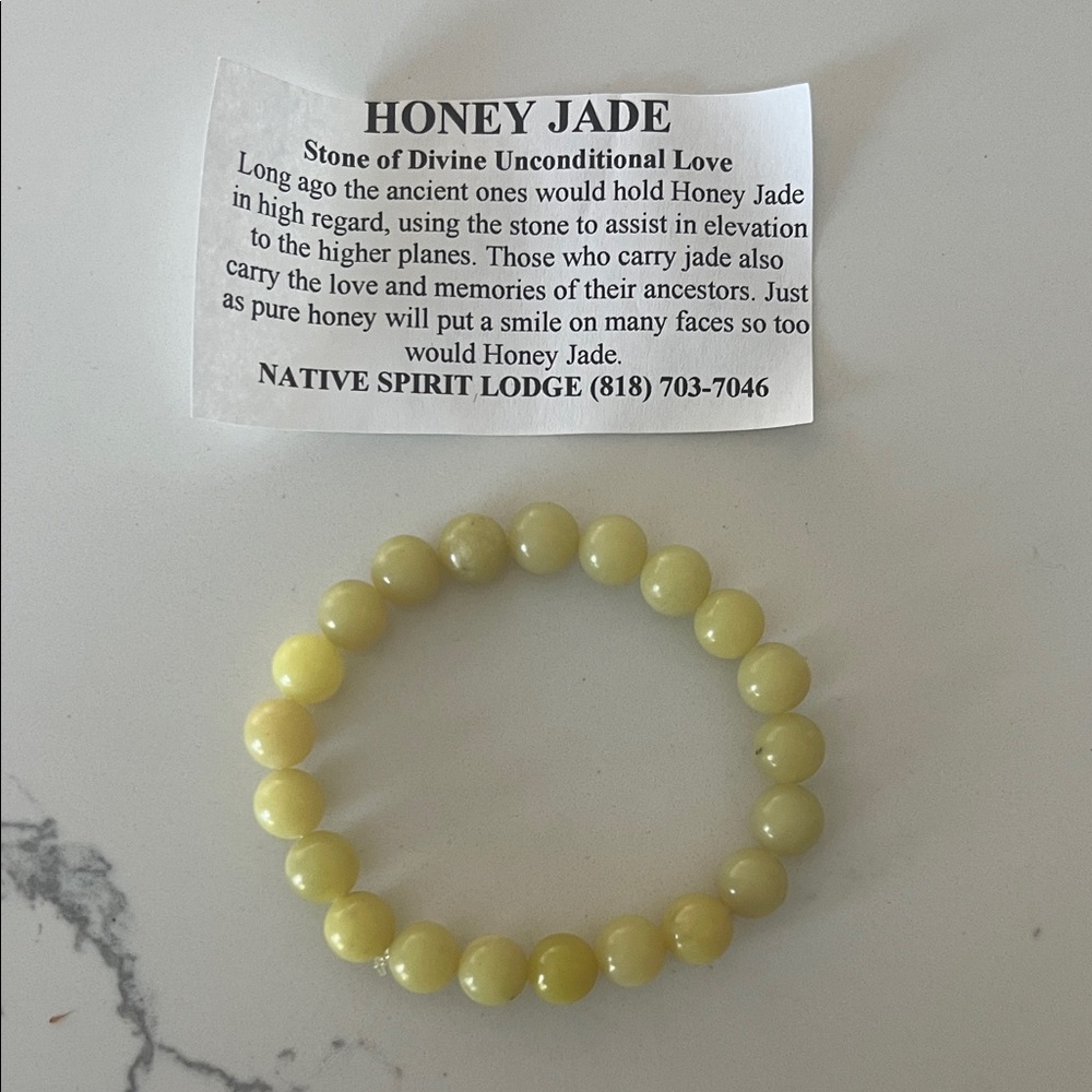 Honey Jade Beaded Bracelet